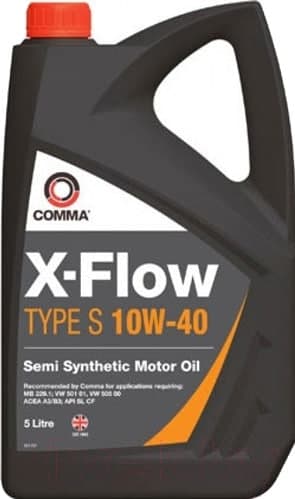 X-Flow Type S 10W40 / XFS5L 5 литров, моторное масло Comma